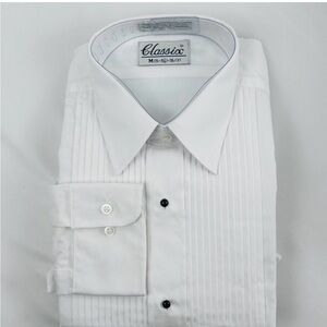 Classix Tuxedo Shirt Size Medium 15.5” Neck 38/39 Sleeve